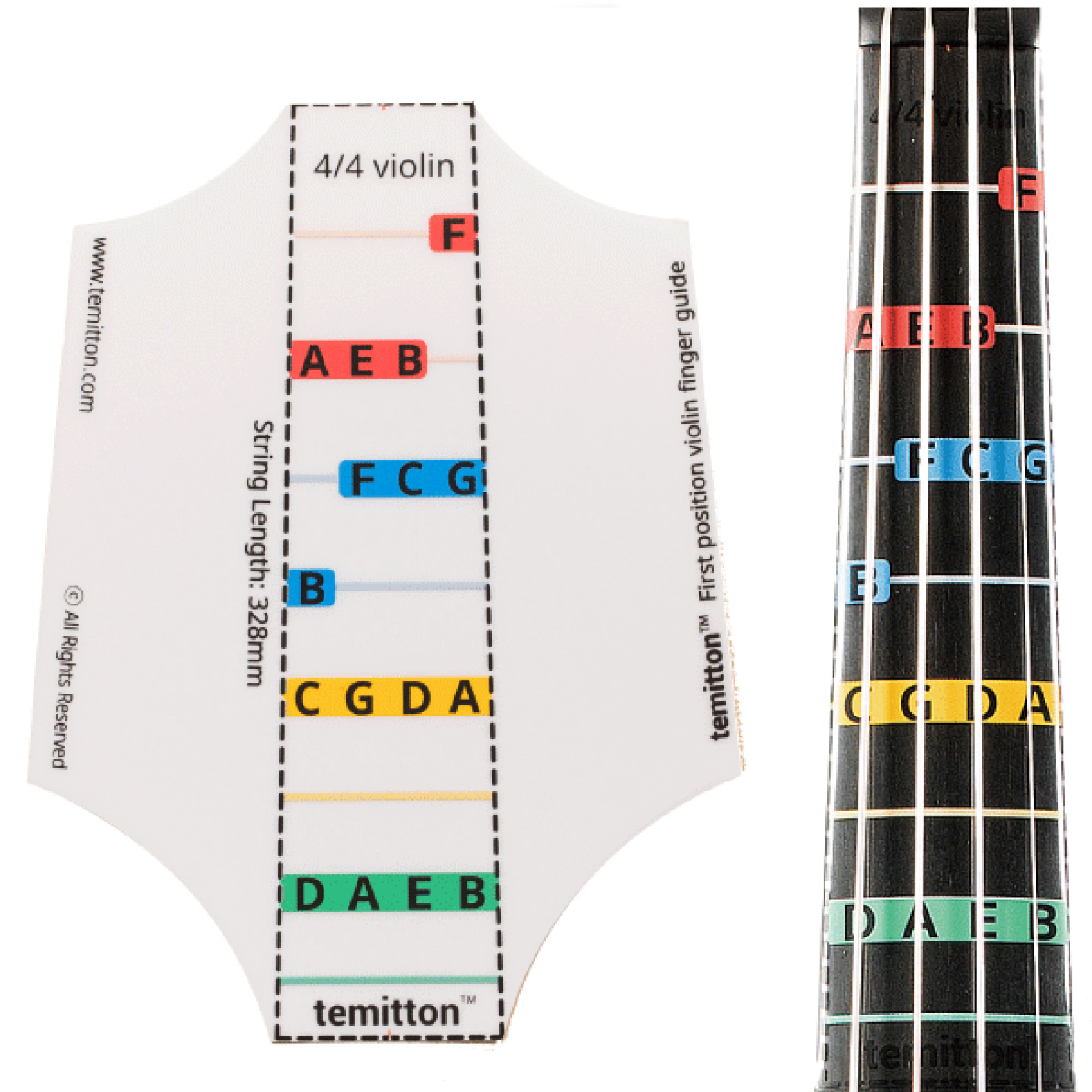 Non-Adhesive Violin Finger Guide